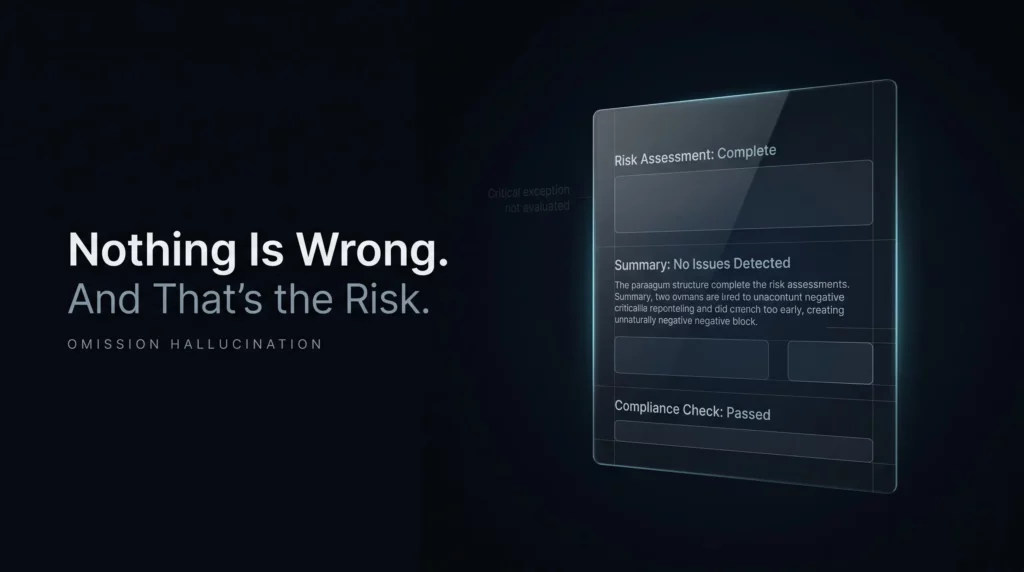 A conceptual visual series exploring the hidden risks of enterprise AI. This collection illustrates the deceptive nature of self-referential hallucinations—where AI confidently overstates its own capabilities—and the quiet danger of omission hallucinations, where critical data is seamlessly left out. Culminating in a blueprint for AI governance, this series highlights the need for explicit boundaries, structured prompts, and system transparency to build trust in AI systems.